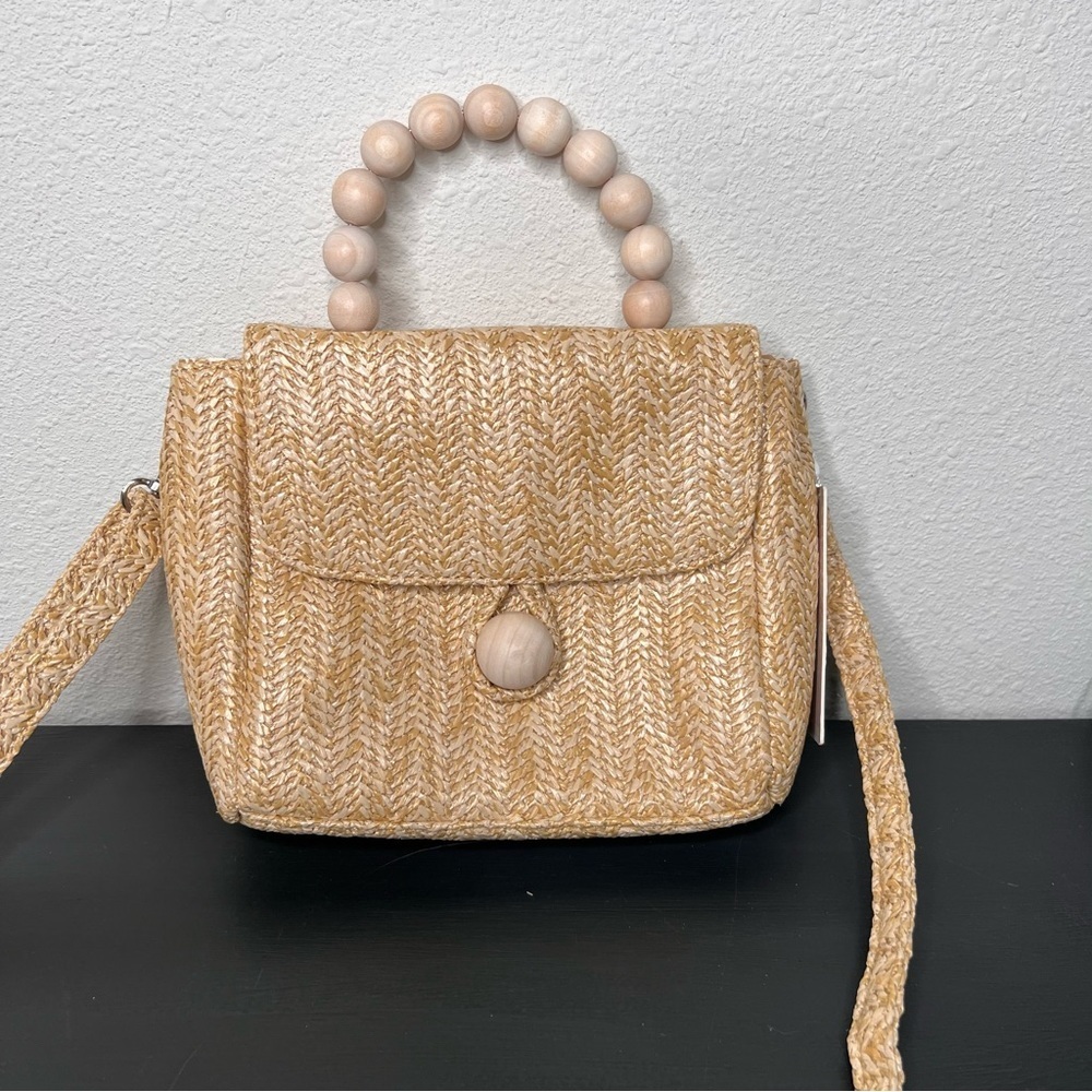 Raffia Straw Convertible Crossbody Purse NWT - Picture 4 of 4